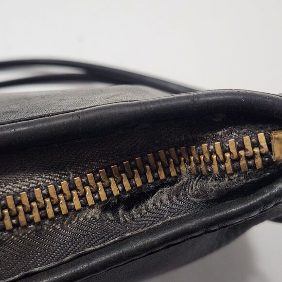 Well Loved 1970s Vintage Coach Zipper Clutch Ruff Out Bag #9458 Made in NY - Picture 12 of 12